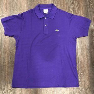 Men's Lacoste 100% Cotton Purple Collard Shirt